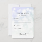 Creëer je eigen subtiele bokeh achtergrond RSVP kaartje (Voorkant)