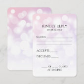 Creëer je eigen subtiele bokeh achtergrond RSVP kaartje (Voorkant / Achterkant)