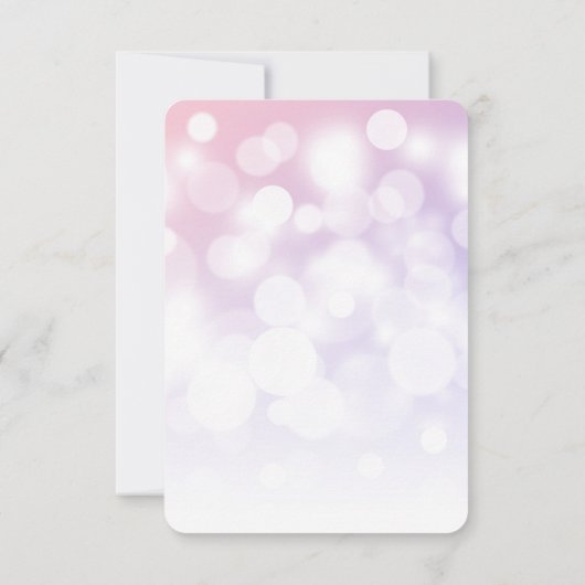 Creëer je eigen subtiele bokeh achtergrond RSVP kaartje (Achterkant)