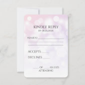 Creëer je eigen subtiele bokeh achtergrond RSVP kaartje (Voorkant)