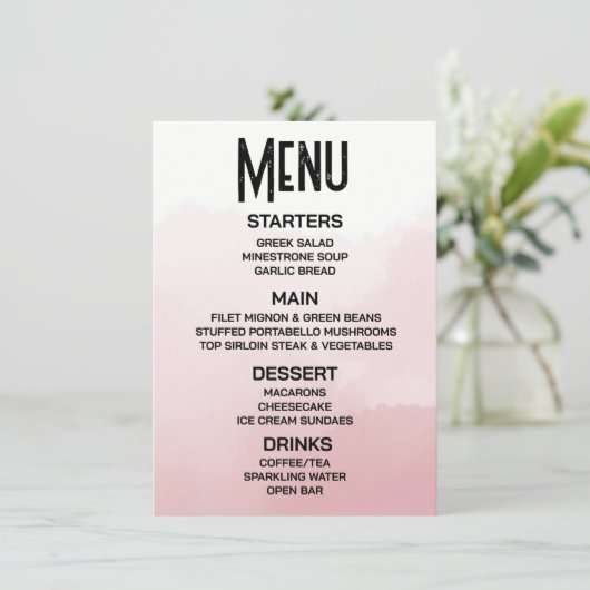 Creëer je eigen subtiele rode ombre Waterverf Menu (Staand voorkant)