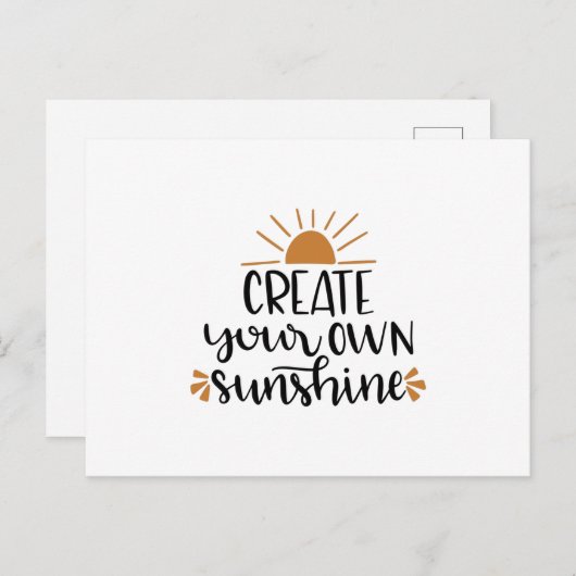 Creëer je eigen Sunshine Briefkaart (Voorkant / Achterkant)