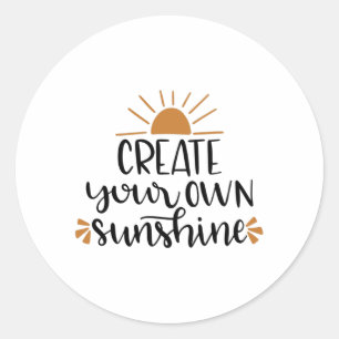 Creëer je eigen Sunshine Ronde Sticker