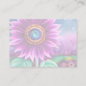 Creëer Je eigen surrealistische Paarse zonnebloem Advieskaart (Achterkant)