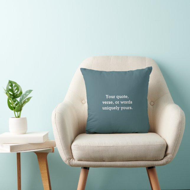 Creëer Je Eigen Tealblauwe Minimalistische Moderne Kussen (Stoel)