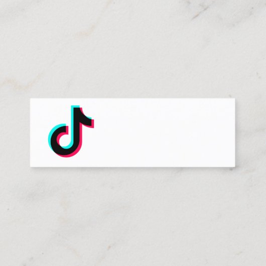 creëer je eigen tiktok bussines kaart mini visitekaartje (Achterkant)