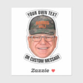 Creëer je eigen Tim Walz Sticker (Vel)