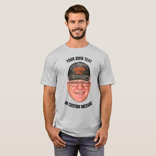 Creëer je eigen Tim Walz T-shirt (Voorkant volledig)