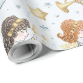 Creëer je eigen trompetende engelen cadeaupapier (Rol Hoek)