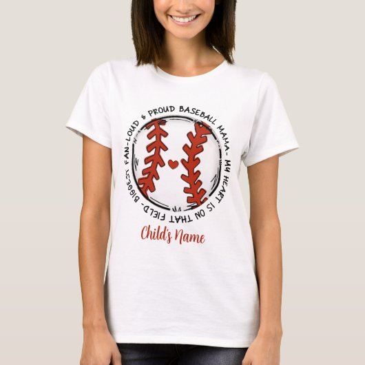 Creëer Je eigen trotse honkbal mam T-shirt (Voorkant)