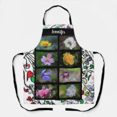 Creëer je eigen tuinbloemen foto collage schort (Voorkant)