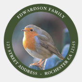 Creëer je eigen tuinvogelfoto terug ronde sticker (Voorkant)