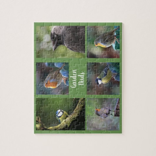 Creëer je eigen tuinvogels fotocollage legpuzzel (Verticaal)