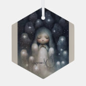 Creëer Je eigen Twinkling Star Fairy Glas Ornament (Achterkant)