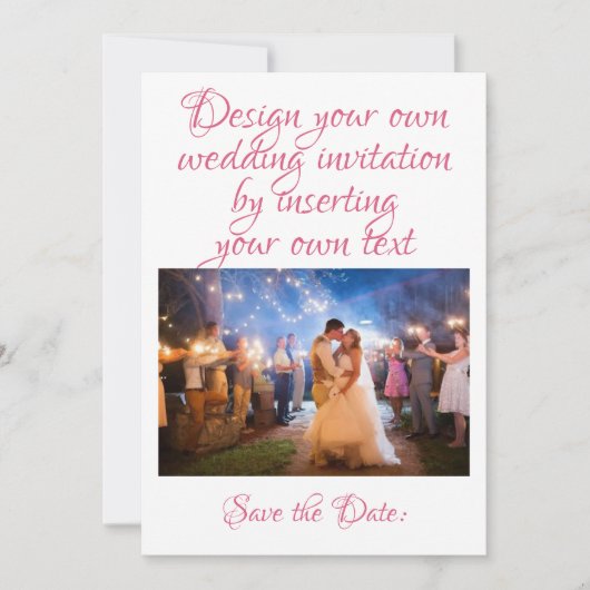 Creëer | Je eigen uitnodiging voor bruiloft person (Voorkant)