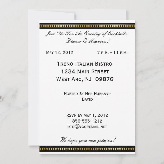 Creëer Je eigen uitnodiging voor Gepersonaliseerd  (Achterkant)