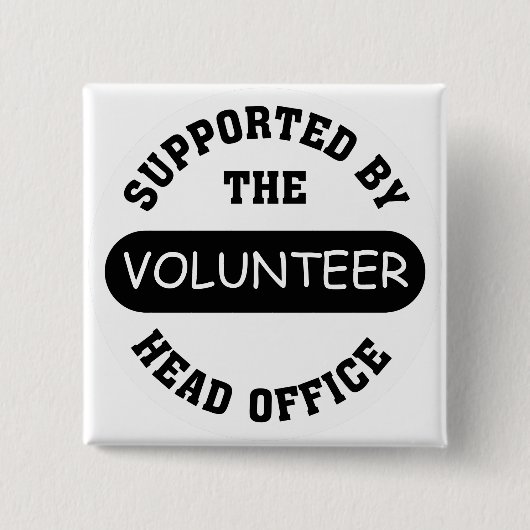 Creëer je eigen unieke cadeau van je vrijwilligers vierkante button 5,1 cm (Voorkant)