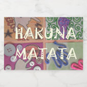 Creëer je eigen unieke Hakuna Matata Voedselcontainer Etiket (Enkel label)