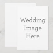 Enkele uitnodiging, Maat: 12,7  x 17,8 cm, Papier: Signature Mat, Enveloppen: Wit (Voorkant / Achterkant)