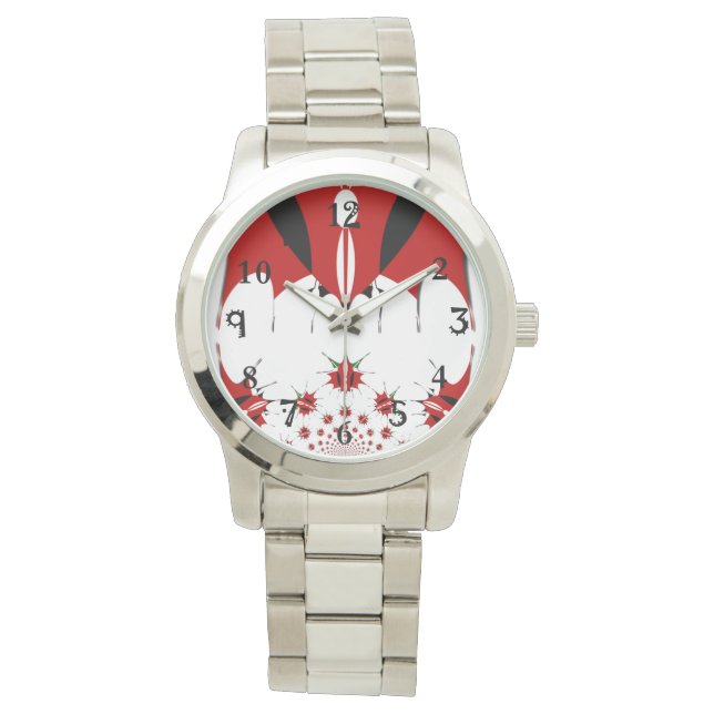 Creëer Je eigen unieke stijlvolle Unisex te groot Horloge (Voorkant)