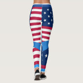 Creëer je eigen USA Hakuna Matata over druk Leggings (Achterkant)