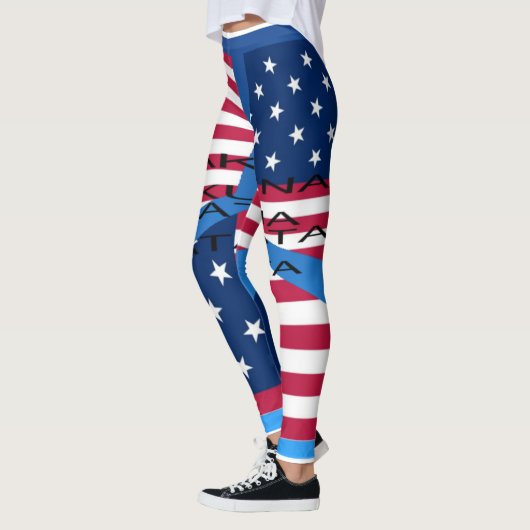 Creëer je eigen USA Hakuna Matata over druk Leggings (Links)