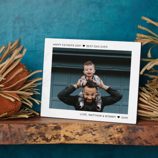 Creëer Je eigen Vaderdag beste vader ooit foto Fotoplaat (Zijkant)