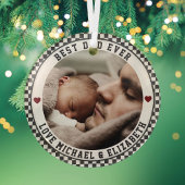 Creëer Je eigen Vaderdag beste vader ooit foto Glas Ornament