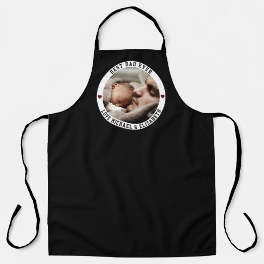 Creëer Je eigen Vaderdag beste vader ooit foto Schort (Voorkant)