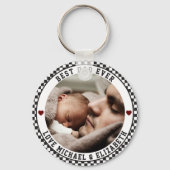 Creëer Je eigen Vaderdag beste vader ooit foto Sleutelhanger (Voorkant)