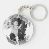 Creëer Je eigen Vaderdag beste vader ooit foto Sleutelhanger (Achterkant)