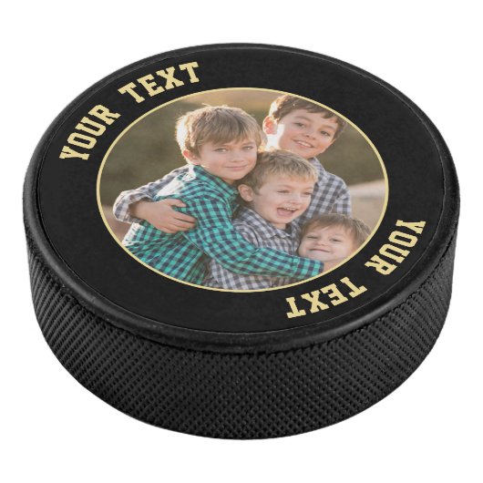 Creëer je eigen vaderdag foto Selfie Hockey Puck (3/4)