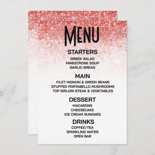 Creëer je eigen vallende rode glitter menu (Voorkant / Achterkant)