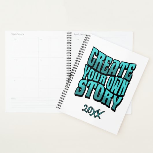 Creëer Je Eigen Verhaal - Zwarte Omlijning Planner (Display)
