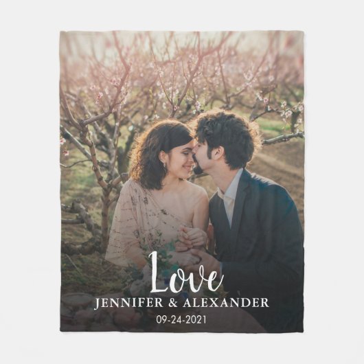 Creëer je eigen verloving foto fleece deken (Voorkant)