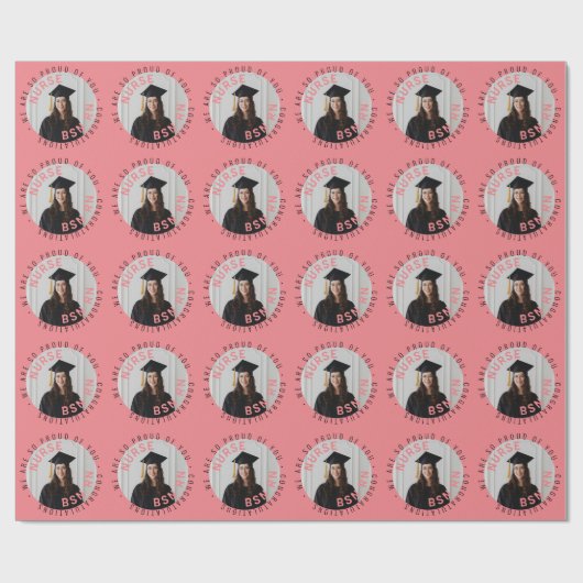 creëer je eigen verpleegster afstuderen BSN RN fot Cadeaupapier (Vlak)