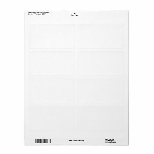 Creëer je eigen verzendlabels etiket (Full Sheet)