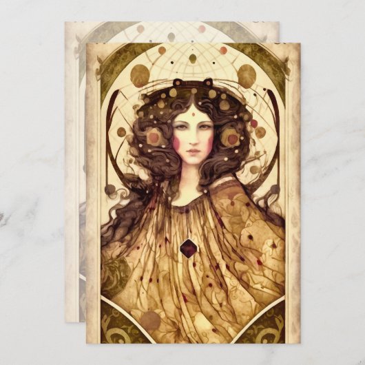 Creëer je eigen Victoriaans heks Kaart (Voorkant / Achterkant)