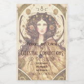 Creëer je eigen Victoriaans heks Wijn Etiket (Enkel label)