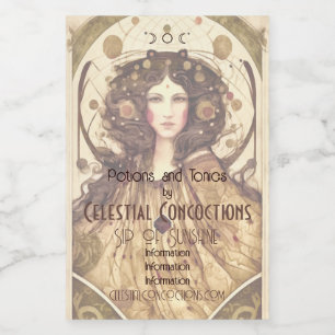 Creëer je eigen Victoriaans heks Wijn Etiket