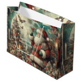 Creëer Je eigen Victoriaans kerstmaan Groot Cadeauzakje (Voorkant Gekanteld)