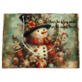 Creëer Je eigen Victoriaans kerstsneeuwpop Groot Cadeauzakje (Voorkant)