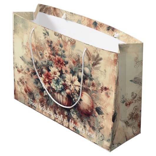 Creëer je eigen Victoriaans kerstvaas Groot Cadeauzakje (Achterkant Gekanteld)