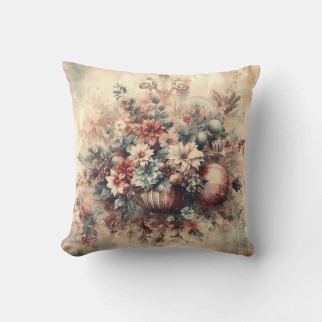 Creëer je eigen Victoriaans kerstvaas Kussen (Voorkant)