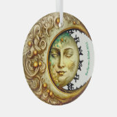 Creëer Je eigen Victoriaans Steampunk Crescent Moo Glas Ornament (Voorkant Rechts)