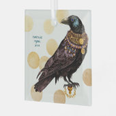Creëer Je eigen Victoriaans Steampunk Raven Glas Ornament (Voorkant links)