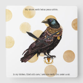 Creëer Je eigen Victoriaans Steampunk Raven Vierkante Klok