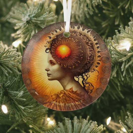 Creëer Je eigen Victoriaans Steampunk Sun Goddess Glas Ornament (Insitu)