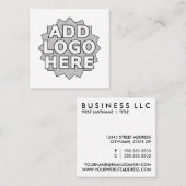 creëer je eigen vierkant vierkante visitekaartje (Voorkant / Achterkant)