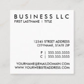 creëer je eigen vierkant vierkante visitekaartje (Achterkant)